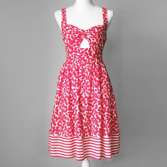 Nanette Lepore Dresses & Skirts - NANETTE LEPORE cherry cut out red cover up dress L